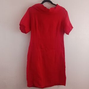 Martina Innocenti Linen Lagenlook red Dress Size Medium / Large